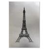 Feeby Canvas print, Silver-coloured eiffel tower in silver and grey