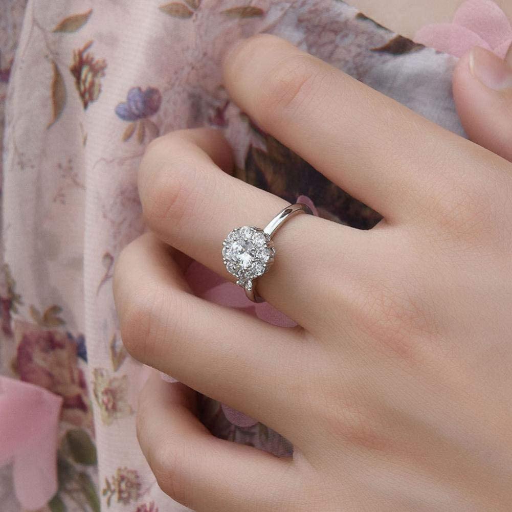 Women Lady Girl Luxury Rotatable Zircon Decoration Stylish Casual Fashion Round Ring
