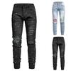 Men's New Fashion Elastic Personality Stretch Ripped Personality Denim Trousers