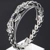 Готический однотонный браслет из нержавеющей стали со змеиной головой для мужчин, байкерский мужской браслет, плетеный кожаный ремешок на запястье со змеиной головой