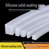 Термостойкая силиконовая резиновая уплотнительная полоса - Плоский квадрат, доступна в размерах 6/8/10/12/15/20.