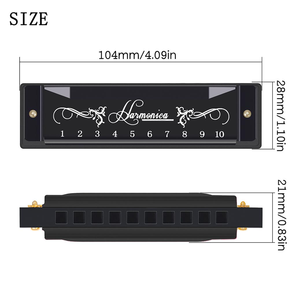 IRIN 10-луночная губная гармошка тональность C 20 тонов музыкальный подарок с футляром для хранения для начинающего студента