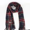 Корейский женский ретро красный клетчатый шарф - Зимняя теплая шаль и подарок на Новый год