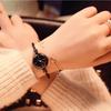 Fashion Stylish Lady Women Girl Roman Numerals Dial Round Bracelet Wrist Watch Silver Twist
