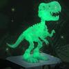 Светящийся в темноте скелет динозавра Игрушка 3D-печать Подвижная челюсть Тираннозавр Игрушка-антистресс Сочлененная модель динозавра Фигурка Настольное украшение Дети Взрослые