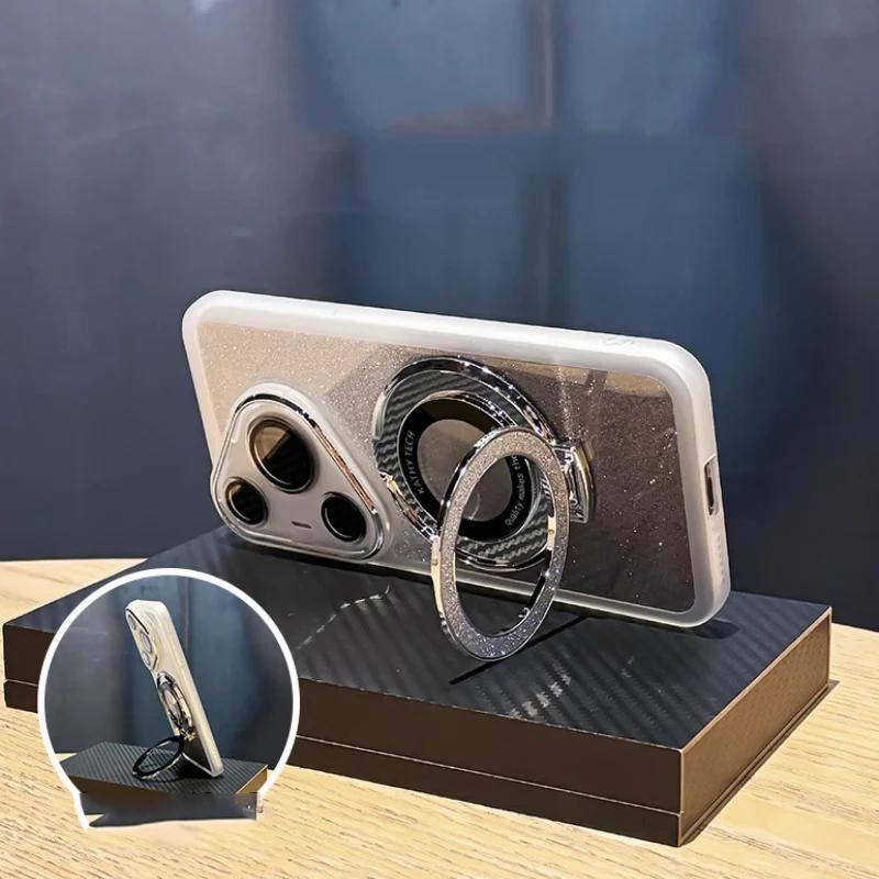 Роскошный Магнитный Держатель Magsafe Блестящий Чехол для Huawei Honor X8C X8B X8A X7C X7B X9C X9A X9B X6B X5 X5B Plus Прозрачный Чехол