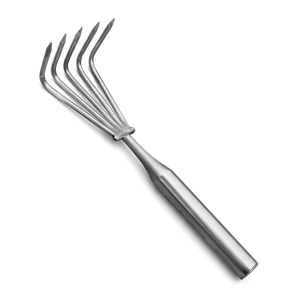 Stainless Steel Garden Hand Rake Manual Weeding Removal Puller Small Leaf Rakes Garden Yard