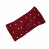 Rhinestone Pearl Decor Winter Pearl Headband Multiple Colors Elastic Ear Warmer  Winter