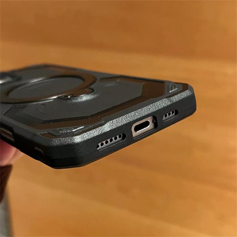 Для Magsafe Magnetic Armor Case для iPhone 16 Pro Max 15 14 Plus 13 12 11 SE 2020 2022 XR XS Max 7 8 Plus Ring Holder Back Cover