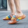 Модные мужские модные тапочки летние легкие пляжные туфли из ЭВА с мягкой подошвой для мужчин, подходящие для улицы тапочки для взрослых, нескользящие шлепанцы для мужчин