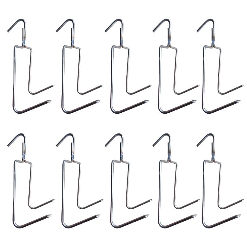 Pack of 10 Stainless Steel Meat Hooks for Grilling Outdoor Cooking Drying BBQ Hanging Sausage Chicken Beef