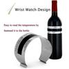 Stainless Steel Wine Thermometer Clip LCD Display Bar Tool for Champagne and Wine Temperature 4 To 24 Degrees Celsius