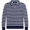 Polo Sweatshirt Ss25 Logo Embroidered Striped Half-Zip Long Sleeve Kids Sweatshirts Navy-Blue 323958182-001