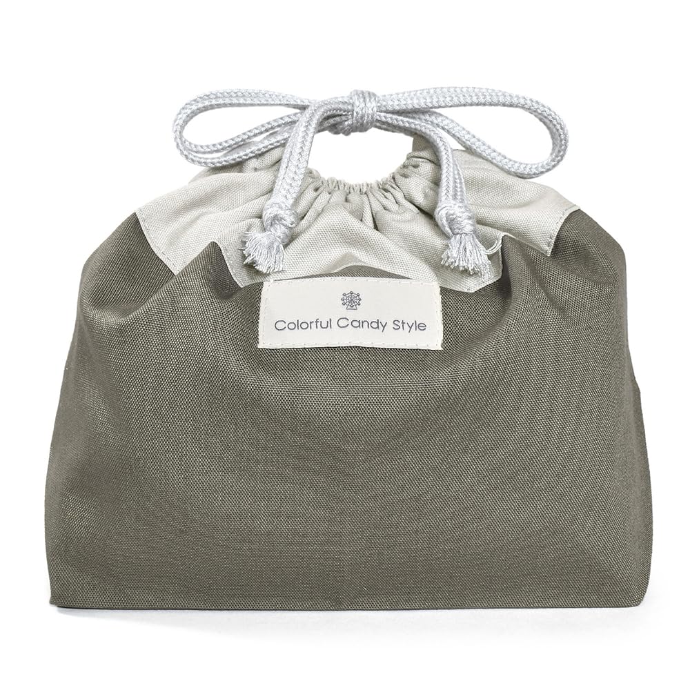 COLORFUL CANDY STYLE Drawstring Bag Set Lunch and Cup In Charcoal A Stylish Gift for Boys and Kids Looking for a Great Gift for Kindergarten or School