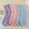 3 пары женских флисовых носков Осень Зима Утепленные Теплые Носки Средней Длины Однотонные Термальные Шерстяные Носки Можно Носить при Минус 40 Градусах