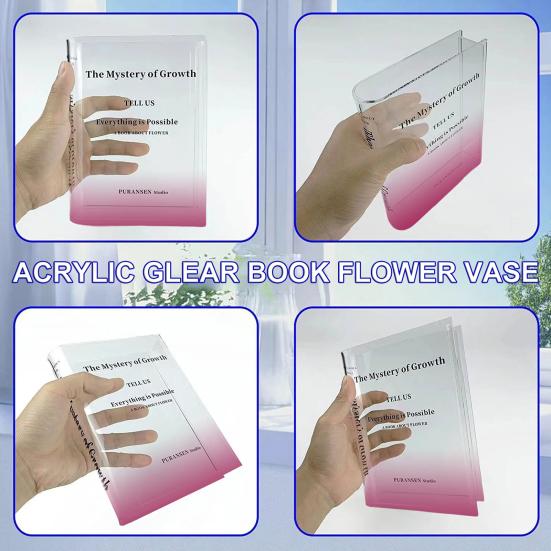 Изысканное прозрачное украшение для стола, многоразовая ваза без деформации, товары для дома, домашний цветок