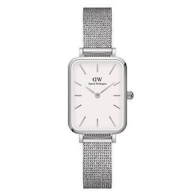 Daniel Wellington Quadro 20x26 Pressed Mesh Silver White DW00100438 Wrist Watch
