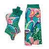 1011 European and American bikini new abstract printing high waist split swimsuit suit female explosion 11111