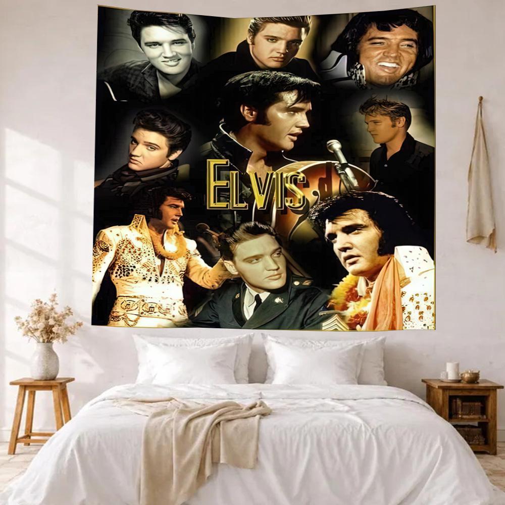 Elvis Wall Decor Tapestry Art For Pet Memorial Birthdaywedding Party Backdrop Family Gift