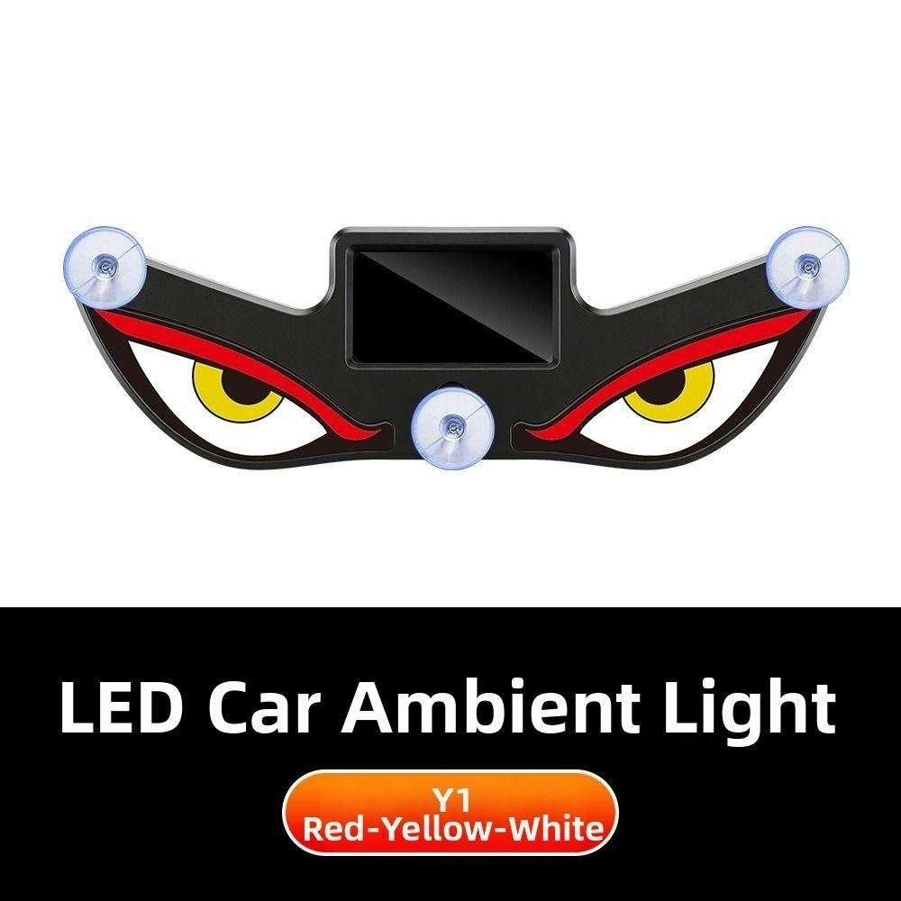 Suction Cup Mount Car Ambient Light Blinking Moving Eyes Anti-Rear-End Light  Universal Car Fit
