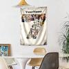 Cristiano Ronaldo Custom Your Name Wall Decor Tapestry Art For Pet Memorial Birthdaywedding Party Backdrop Family Gift