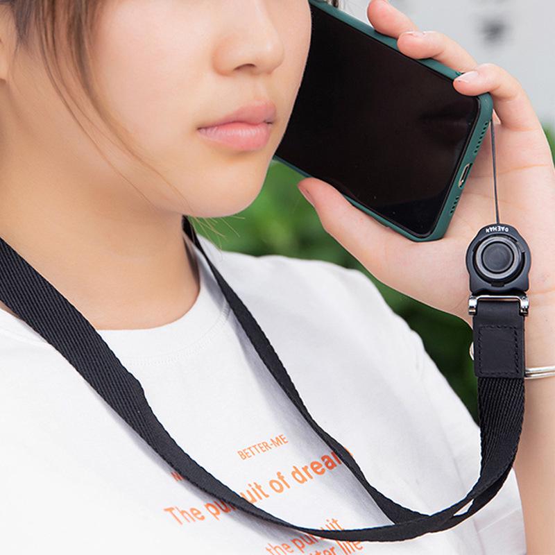 «Ширина 2 см, съемный ремешок для мобильного телефона с металлической пряжкой — прочный, долговечный, не теряющийся шейный ремешок»