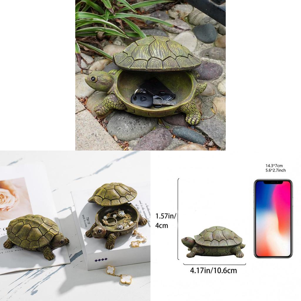 Turtle Resin Storage Box With Modern Minimalist Design For Living Room Decor