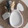 Rabbit Series Tray Molds Lop-Eared Easter Design Gypsum & Epoxy Resin Compatible Dish Storage Plate Home Garden Decor