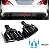 1 пара Для Mercedes C-Class W204 E-Class W212 CLS-Class W218 модификации выхлопа C63 E63 CLS63 черные квадратные сдвоенные насадки на глушитель