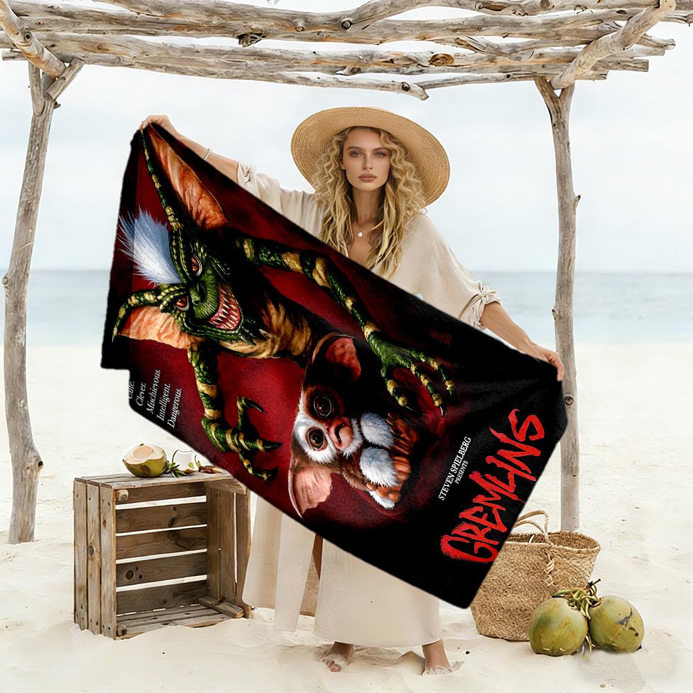 Gremlins Beach Towel Soft Durable Quick-Dry Comfortable Lightweight Perfect for Traveling Yoga Camping and Swimming
