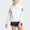 adidas Own The Run Полосатая цветная куртка с длинным рукавом и капюшоном, женская верхняя одежда, белая IK7445