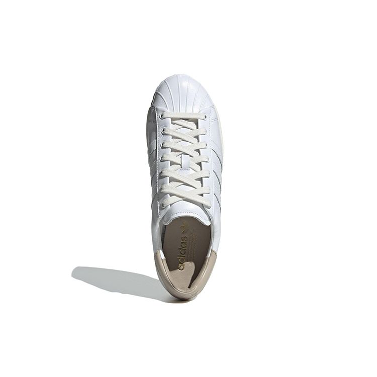 adidas Оригинальные кроссовки Superstar с низким верхом Мужские кроссовки Белые Коричневые ID0984