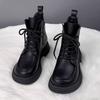 Осень Зима Женские Мотоботы Популярные Плюшевые Теплые Высокие Короткие Ботинки Уличные Водонепроницаемые Ботильоны на Платформе Женская Обувь
