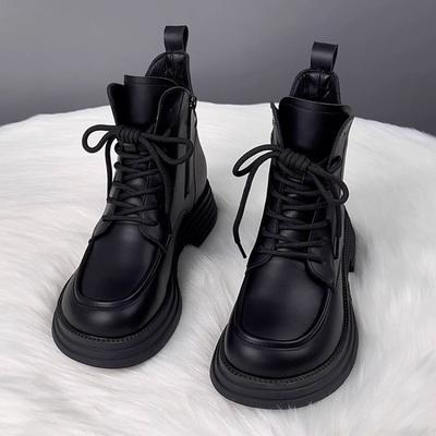 Осень Зима Женские Мотоботы Популярные Плюшевые Теплые Высокие Короткие Ботинки Уличные Водонепроницаемые Ботильоны на Платформе Женская Обувь