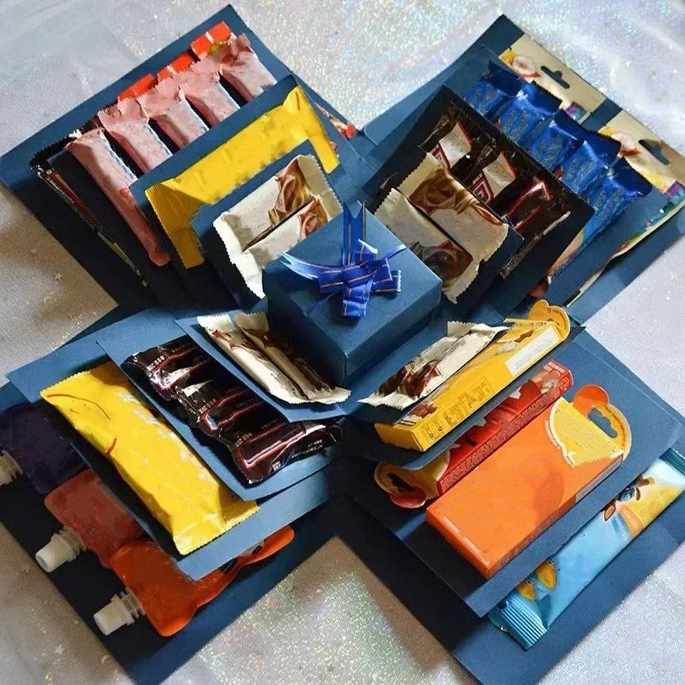 Gift Album Multi-Layer Surprise Explosion Box Handmade Craft Folding Gift Packaging Box Unique Memory Photo Box Valentine's Day