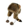 Winter Hat Cute Raccoon Shape Thermal Hat Warm Soft Comfortable Ear-covering Headwear for Adult Children
