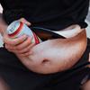 Creative Fake Belly Fanny Pack Funny Bag, Realistic Big Waist Novelty Comfortable Elastic Strap with Adjustable Strap, Gag Gift for Dad Husband Prank