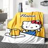 Customizable HelloKitty7 Throw Blanket – Personalized Name, All-Season Cozy Snug Blanket, Machine Washable, Personalized Blanket