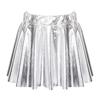 Girls Shiny Bronzing Cloth Style Elastic Waistband Dance Skirt Stylish Performance Costume