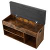 Entryway Shoe Bench, 805 x 305 x 445 mm Shoe Storage Organizer with Hidden Lift Top Storage Space, 300lbs Bench with Cushion Seat and 3 Cabinets for
