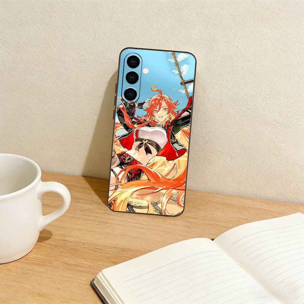 COOL Marveka Genshin Impact Phone Case For Samsung Galaxy A73,A72,A71,A70,A53,A52,A51,Others Soft Black Cover