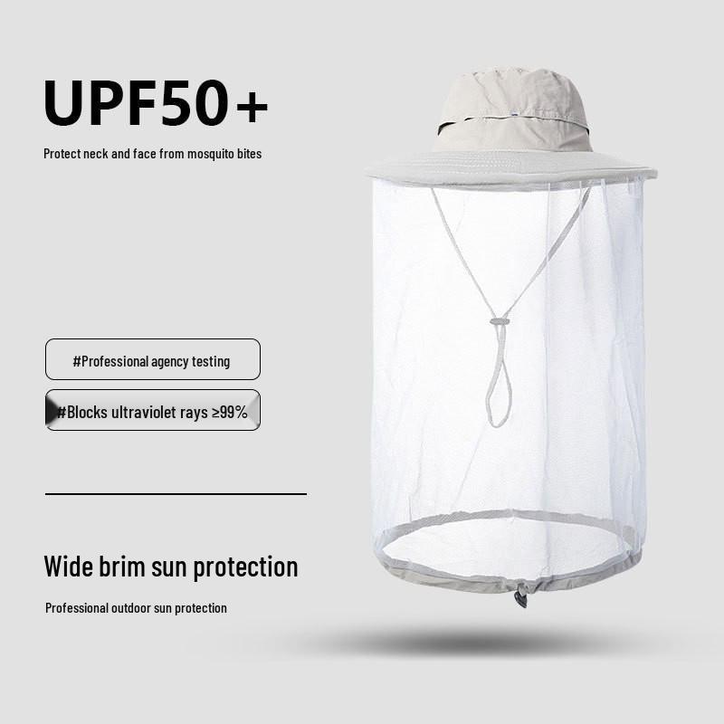 Унисекс летняя шляпа от солнца: Сетчатый, Защита от комаров, Быстросохнущий, Водонепроницаемый, Идеально подходит для рыбалки и альпинизма