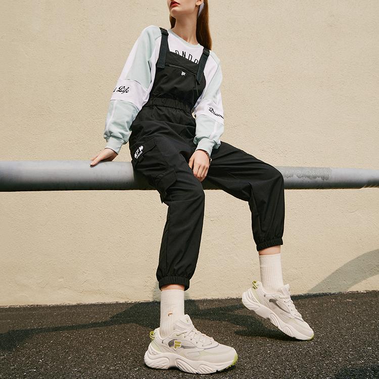 Fila Fusion Conch II Ретро Универсальные Ткань Синтетическая Кожа Амортизация Прочные Низкие Беговые Кроссовки Женская кроссовка Белый T12W331607FWS