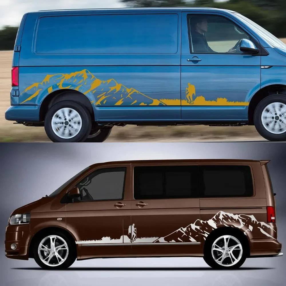 Наклейки на фургон для Volkswagen VW Transporter T6, графика для кемпера, альпинизм, стиль кемпинга, декали, аксессуары для автотюнинга