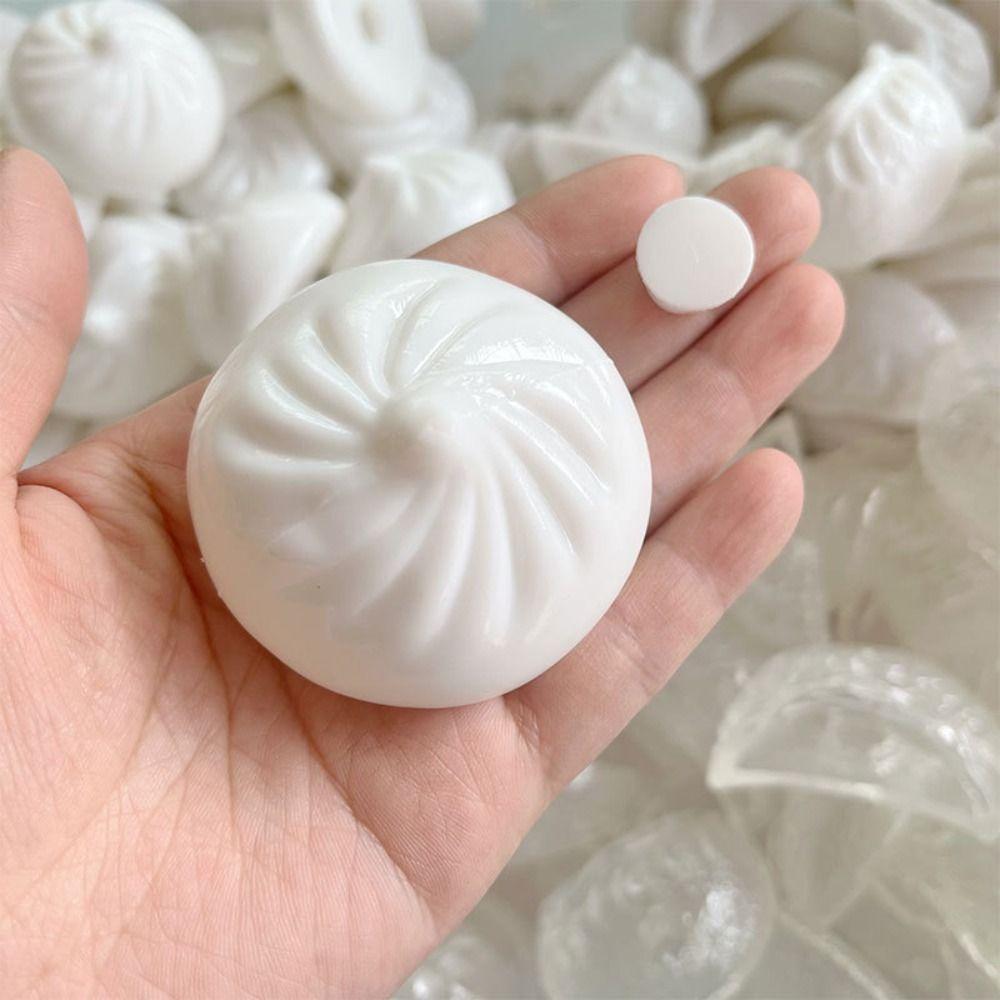 Blank Craft DIY Steamed Bun With Plug DIY Empty Ball Skin Dumpling Squishy Adults Beginners