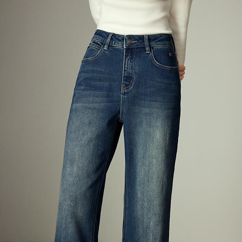 Женские зимние джинсы клеш Chuyu 2025 с флисовой подкладкой, средней высокой посадки