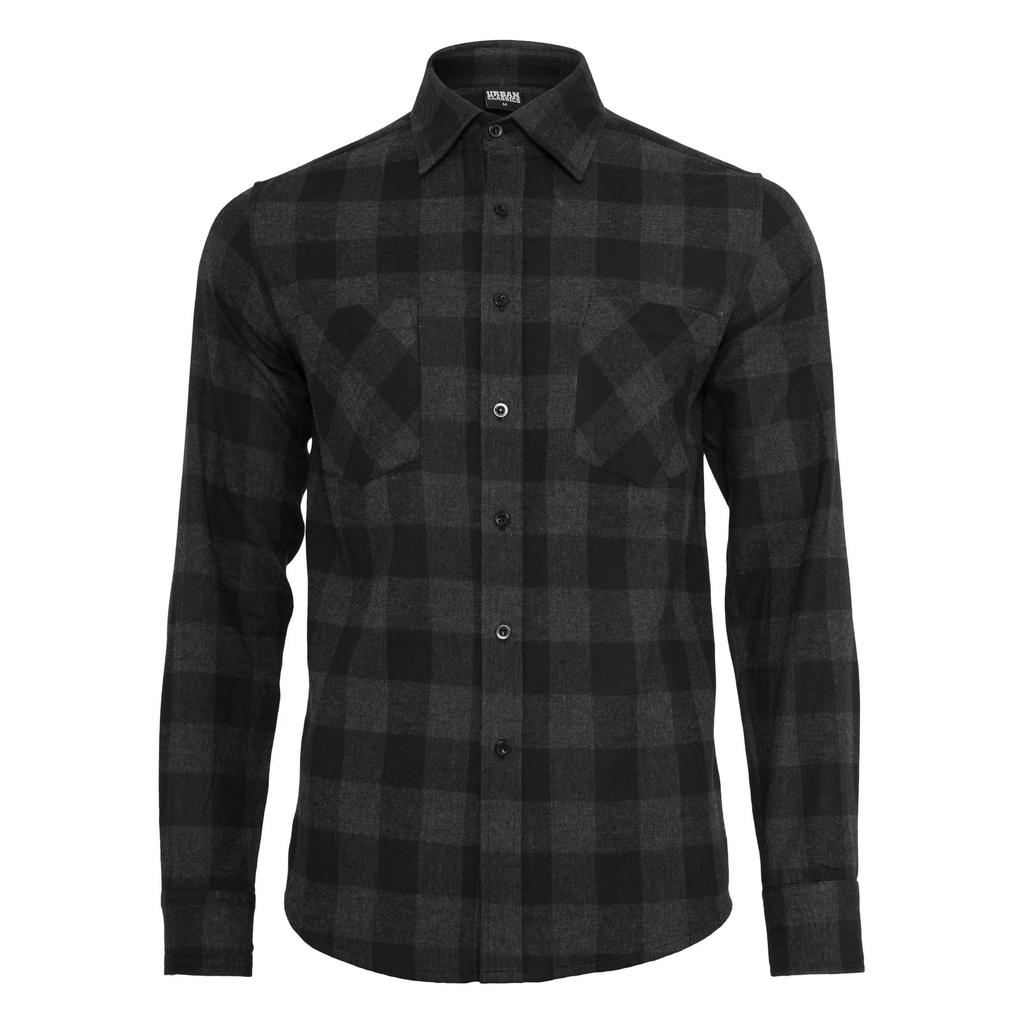 Urban Classics Mens Checked Flannel Shirt