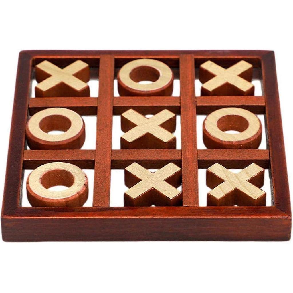 Classic Tic-tac-toe Game, Wooden Family Board Game Set Noughts And Crosses Game, Handmade Family Board Game Toy, Wooden Playing And Board For Children