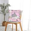 Asamimichaan Asleep Cartoon Square Pillow Cases Asamimi Cushion Covers Vintage Zippered Decor Pillowcase For Living Room 45*45Cm