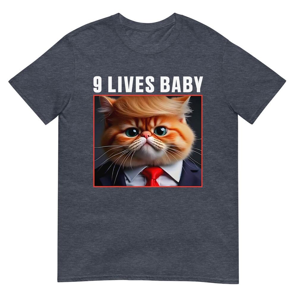 Cat Trump 9 Lives Baby Tshirt